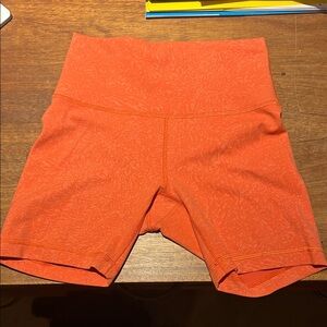 Lululemon 6 inch wunder under biker shorts